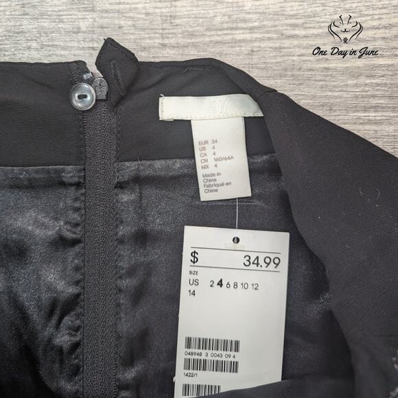 H&M Beaded Sequin Mini Skirt Size 4 - Picture 2 of 5